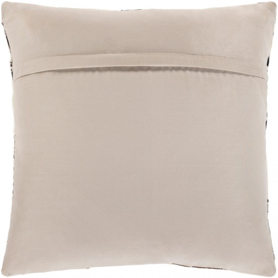 Surya Avani Brown Pillow Shell With Polyester Insert 20"H X 20"W