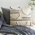 Surya Azibo Charcoal Pillow Shell With Down Insert 22"H X 22"W