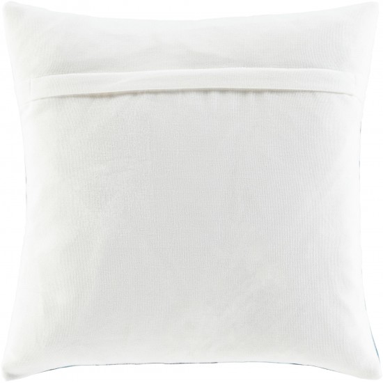 Surya Balliano Pillow Shell With Down Insert 18"H X 18"W Blue