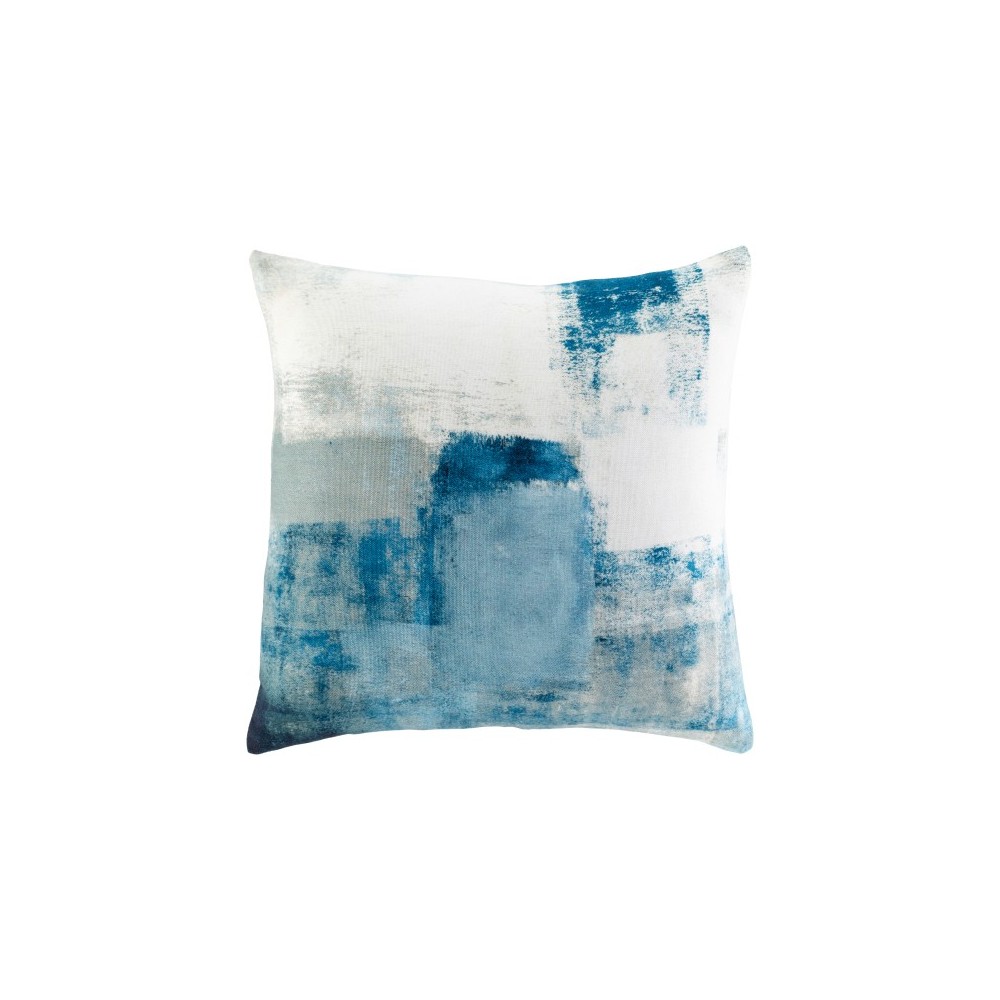 Surya Balliano Pillow Shell With Polyester Insert 20"H X 20"W - Blue Surya Balliano Pillow Shell With Polyester Insert 20"H X 20"W - Blue