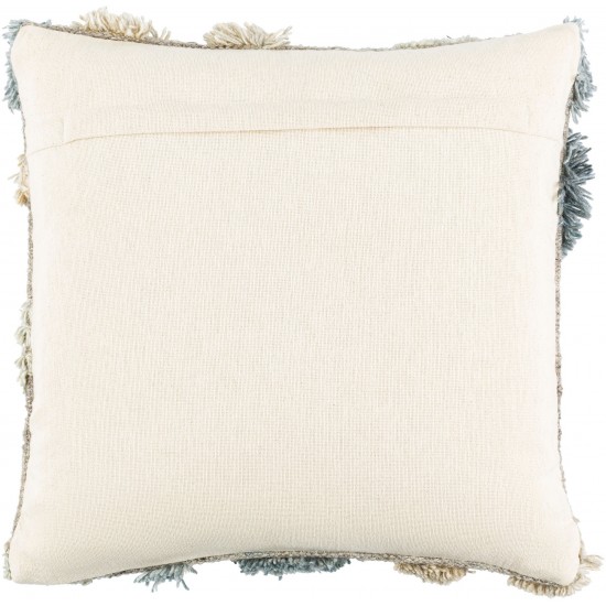 Surya Baracoa Pillow Shell With Down Insert 18"H X 18"W In Gray