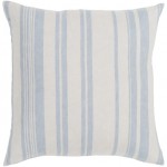 Surya Baris Pale Blue Pillow Shell With Polyester Insert 18"H X 18"W