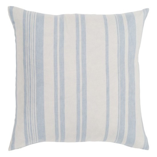 Surya Baris Pale Blue Pillow Shell With Polyester Insert 18"H X 18"W