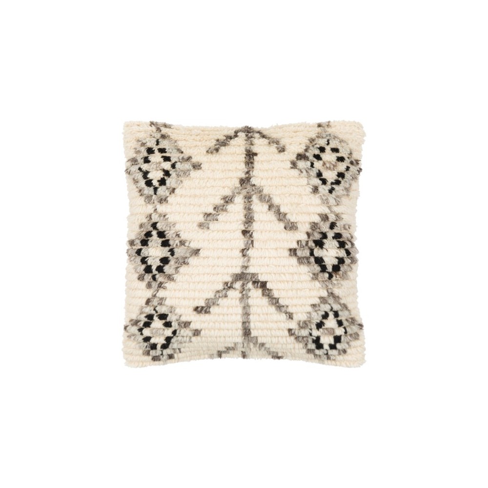 Surya Benisouk Gray Pillow Shell With Down Insert 18"H X 18"W