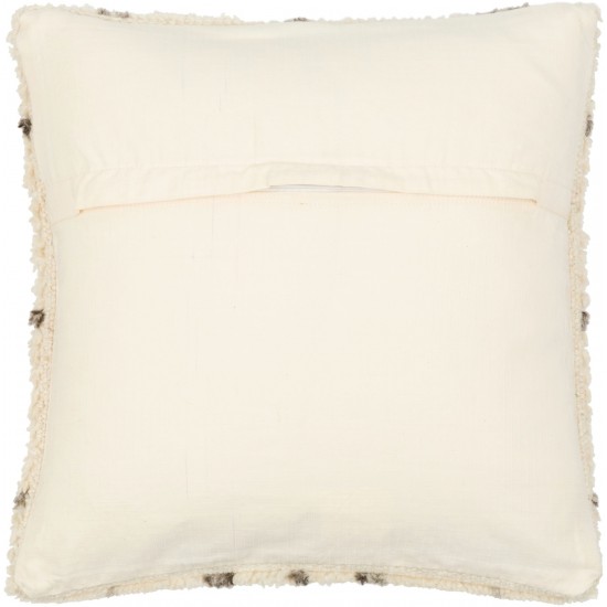 Surya Benisouk Gray Pillow Shell With Down Insert 18"H X 18"W