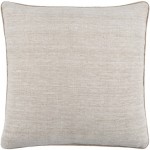 Surya Betty Cream Pillow Shell With Polyester Insert 18"H X 18"W