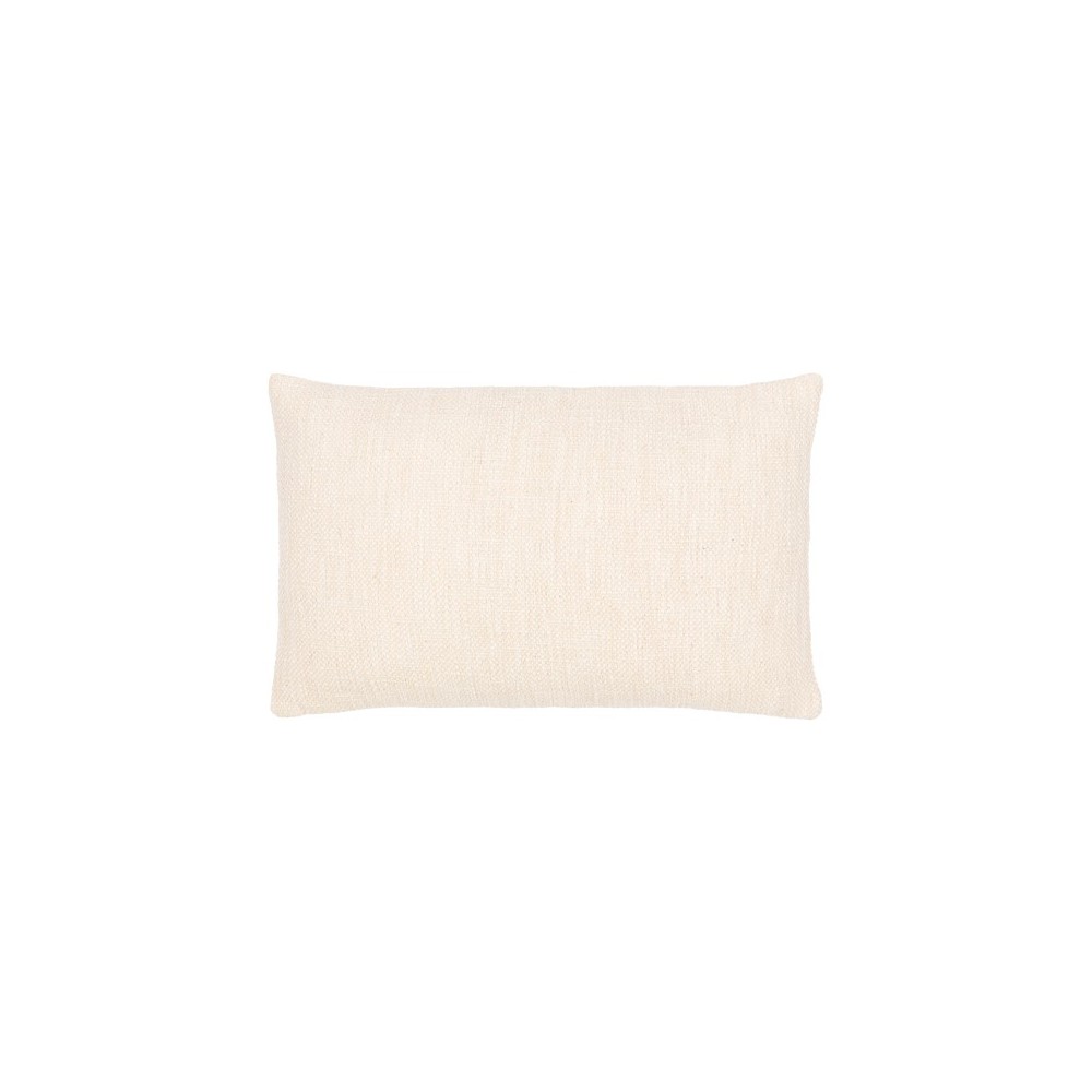 Surya Bisa Cream Pillow Shell With Down Insert 14"H X 22"W Surya Bisa Cream Pillow Shell With Down Insert 14"H X 22"W