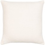 Surya Bisa Cream Pillow Shell With Polyester Insert 22"H X 22"W