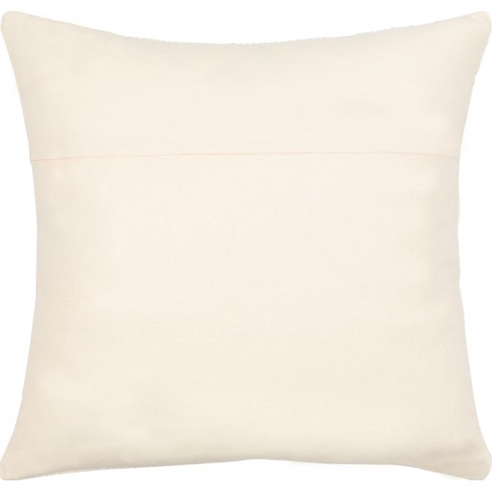 Surya Bisa Cream Pillow Shell With Polyester Insert 22"H X 22"W