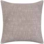Surya Bisa Gray Pillow Shell With Polyester Insert 20"H X 20"W