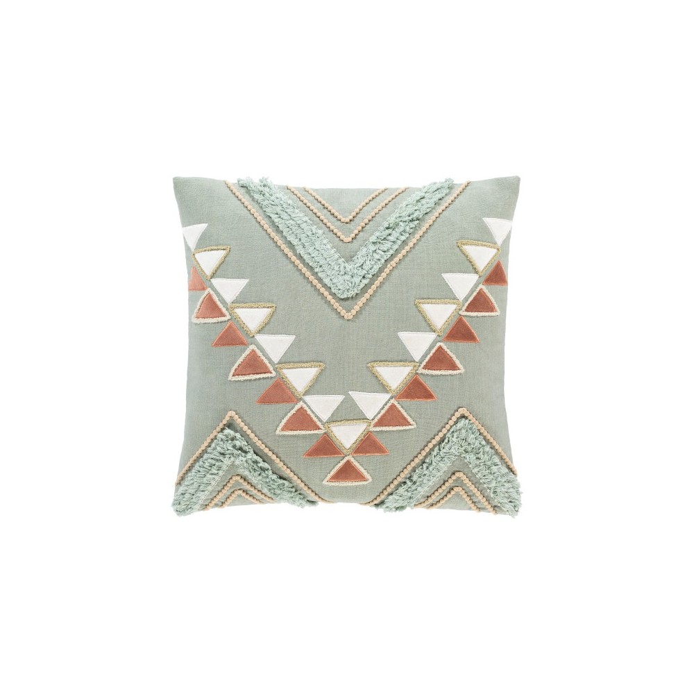 Surya Bisbee Brick Red Pillow Shell With Polyester Insert 22"H X 22"W Surya Bisbee Brick Red Pillow Shell With Polyester Insert 22"H X 22"W