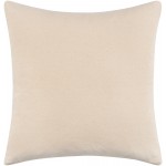 Surya Bonnie Light Beige Pillow Shell With Down Insert 18"H X 18"W