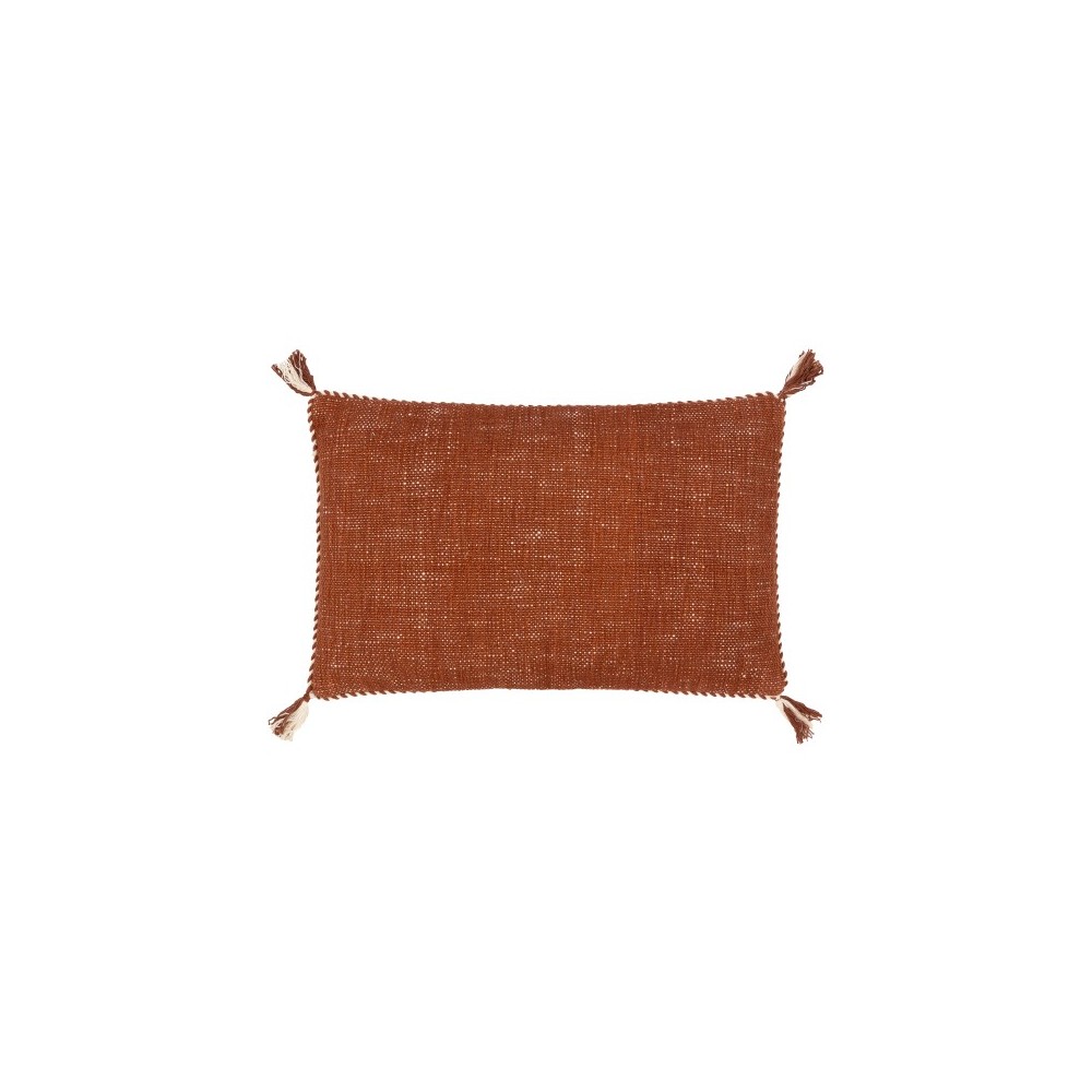 Surya Braided Bisa Brown Pillow Shell With Polyester Insert 14"H X 22"W