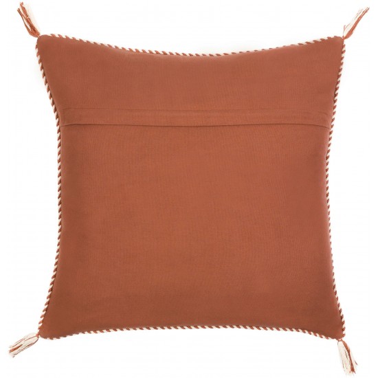 Surya Braided Bisa Brown Pillow Shell With Polyester Insert 14"H X 22"W