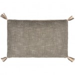 Surya Braided Bisa Gray Pillow Shell With Polyester Insert 14"H X 22"W