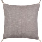 Surya Braided Bisa Gray Pillow Shell With Down Insert 20"H X 20"W