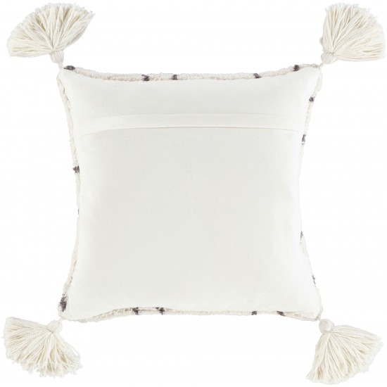 Surya Braith Pillow Shell With Down Insert 18"H X 18"W Cream