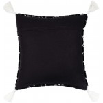 Surya Braith Black Pillow Shell With Down Insert 18"H X 18"W