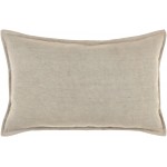 Surya Branson Medium Gray Pillow Shell With Polyester Insert 14"H X 22"W