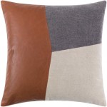 Surya Branson Dark Brown Pillow Shell With Polyester Insert 18"H X 18"W