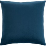 Surya Calista Dark Blue Pillow Shell With Down Insert 18"H X 18"W