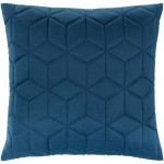 Surya Calista Dark Blue Pillow Shell With Polyester Insert 18"H X 18"W