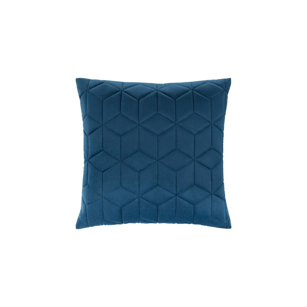 Surya Calista Dark Blue Pillow Shell With Polyester Insert 18"H X 18"W