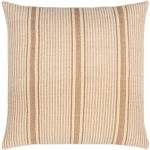 Surya Camden Brown Pillow Shell With Down Insert 20"H X 20"W