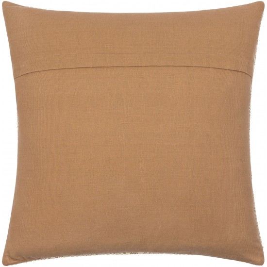Surya Camden Brown Pillow Shell With Down Insert 20"H X 20"W