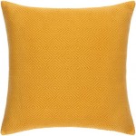 Surya Camilla Mustard Pillow Shell With Polyester Insert 18"H X 18"W