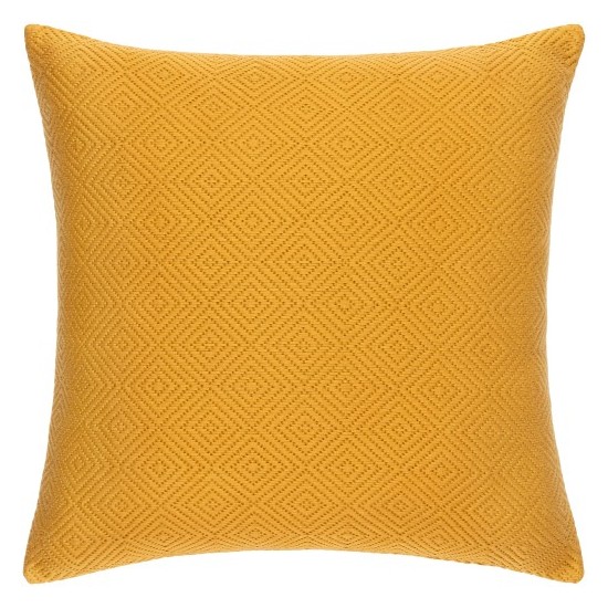 Surya Camilla Mustard Pillow Shell With Polyester Insert 18"H X 18"W