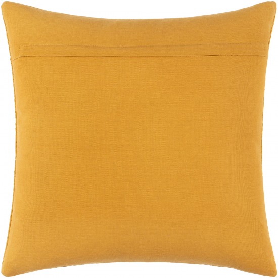 Surya Camilla Mustard Pillow Shell With Polyester Insert 18"H X 18"W