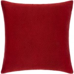 Surya Camilla Burgundy Pillow Shell With Down Insert 18"H X 18"W