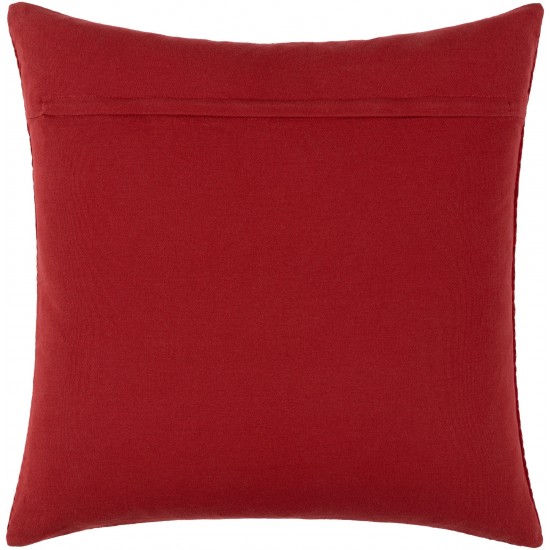 Surya Camilla Burgundy Pillow Shell With Down Insert 18"H X 18"W