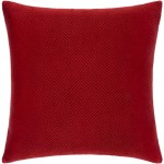 Surya Camilla Burgundy Pillow Shell With Polyester Insert 18"H X 18"W