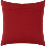 Surya Camilla Burgundy Pillow Shell With Polyester Insert 18"H X 18"W