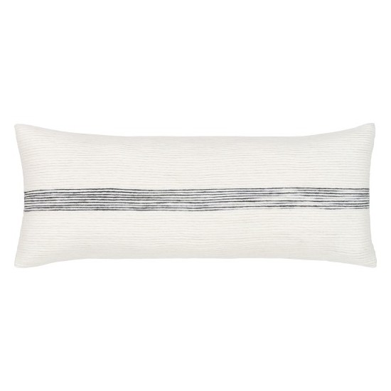 Surya Carine Ivory Pillow Shell With Down Insert 12"H X 30"W