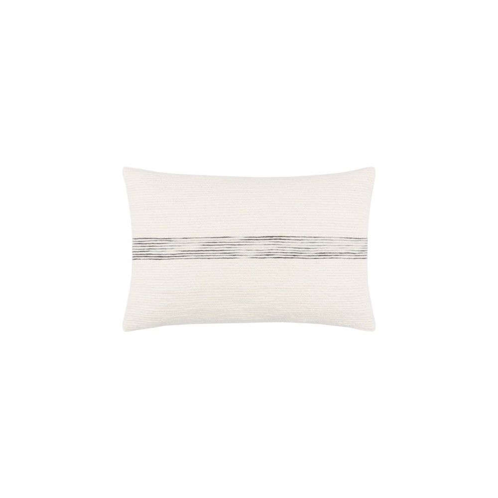 Surya Carine Ivory Pillow Shell With Down Insert 14"H X 22"W