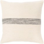 Surya Carine Ivory Pillow Shell With Down Insert 18"H X 18"W