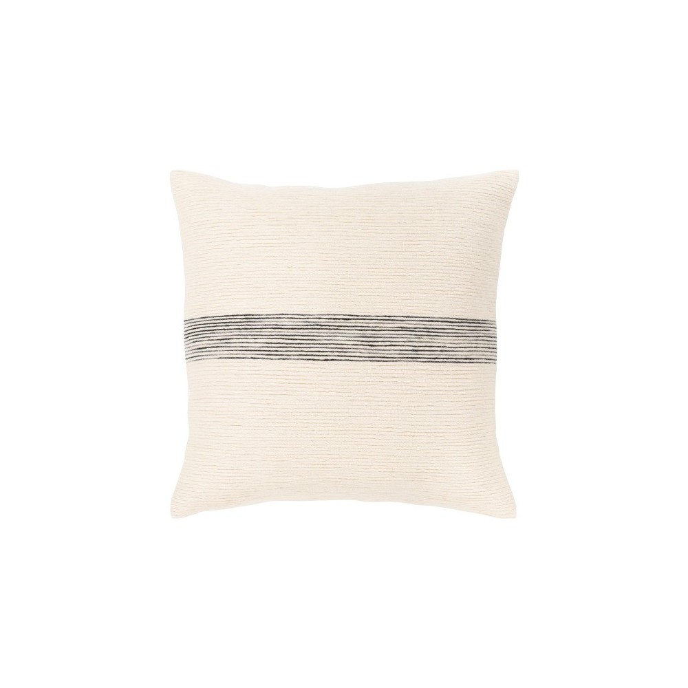 Surya Carine Ivory Pillow Shell With Down Insert 18"H X 18"W