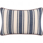 Surya Charlize Navy Pillow Shell With Down Insert 14"H X 22"W