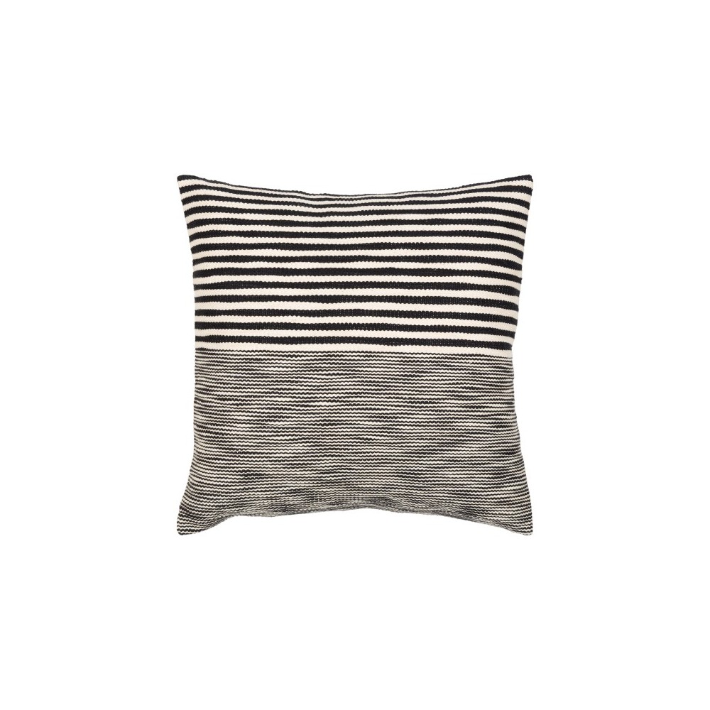 Surya Christopher Black Pillow Shell With Polyester Insert 22"H X 22"W Surya Christopher Black Pillow Shell With Polyester Insert 22"H X 22"W