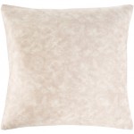 Surya Collins Light Beige Pillow Shell With Down Insert 20"H X 20"W