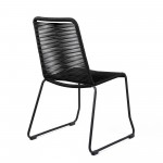 Sydney and Shasta 5 Piece Patio Dining Set in Black with Black Eucalyptus Wood