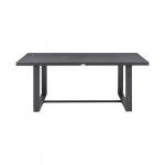 Argiope Outdoor Patio 7-Piece Dining Table Set in Aluminum with Grey Cushions