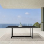 Grand Outdoor Patio Dining Table in Aluminum