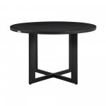 Grand Outdoor Patio Round Dining Table in Aluminum