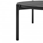 Tiffany Outdoor Patio Ruond Coffee Table in Black Aluminum