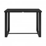 Felicia Outdoor Patio Counter Height Dining Table in Black Aluminum