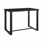 Felicia Outdoor Patio Counter Height Dining Table in Black Aluminum